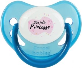 Ma jolie princese design-1 : Bleue phosphorescente Tétine embout physiologique