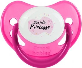 Ma jolie princese design-1 : Rose phosphorescente Tétine embout physiologique