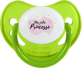 Ma jolie princese design-1 : Vert phosphorescente Tétine embout physiologique