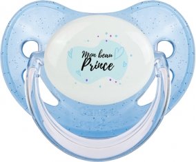 Mon beau prince design-1 : Bleue à paillette Tétine embout physiologique