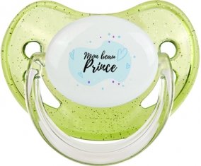 Mon beau prince design-1 : Vert à paillette Tétine embout physiologique