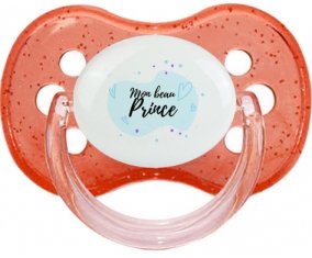 Mon beau prince design-1 : Rouge à paillette Tétine embout cerise