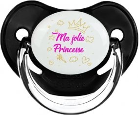 Ma jolie princese design-2 : Noir classique Tétine embout physiologique