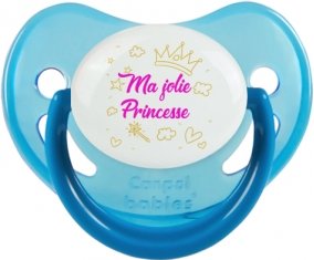 Ma jolie princese design-2 : Bleue phosphorescente Tétine embout physiologique