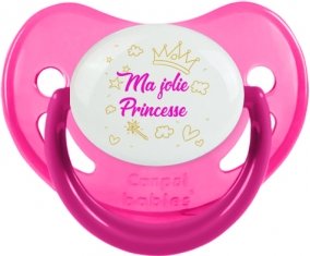 Ma jolie princese design-2 : Rose phosphorescente Tétine embout physiologique