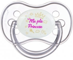 Ma jolie princese design-2 : Transparente classique Tétine embout anatomique