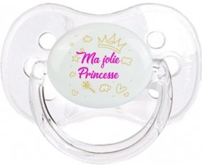 Ma jolie princese design-2 : Transparent classique Tétine embout cerise