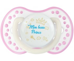 Mon beau prince design-2 : Blanc-rose phosphorescente Tétine embout Lovi Dynamic
