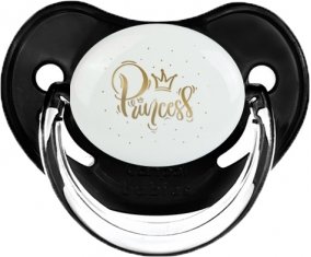 Couronne dorée princesse : Noir classique Tétine embout physiologique