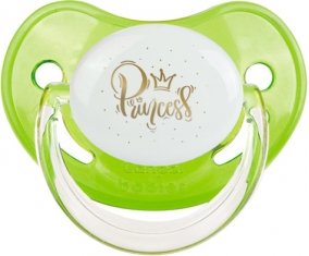 Couronne dorée princesse : Vert classique Tétine embout physiologique
