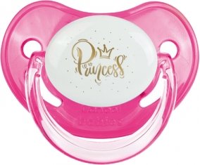 Couronne dorée princesse : Rose classique Tétine embout physiologique