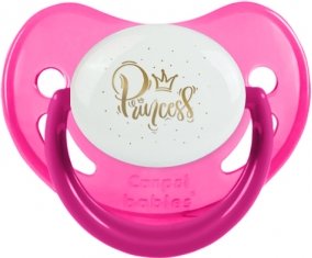 Couronne dorée princesse : Rose phosphorescente Tétine embout physiologique