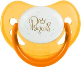 Couronne dorée princesse : Jaune phosphorescente Tétine embout physiologique