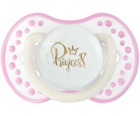 Couronne dorée princesse : Blanc-rose phosphorescente Tétine embout Lovi Dynamic