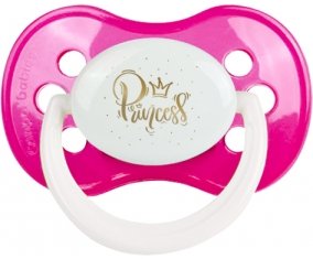 Couronne dorée princesse : Rose foncé classique Tétine embout anatomique