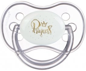 Couronne dorée princesse : Transparente classique Tétine embout anatomique