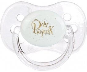 Couronne dorée princesse : Transparent classique Tétine embout cerise