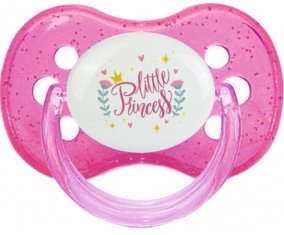 My little princess design-8 : Rose à paillette Tétine embout cerise