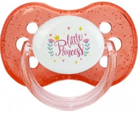 My little princess design-8 : Rouge à paillette Tétine embout cerise