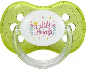 My little princess design-8 : Vert à paillette Tétine embout cerise