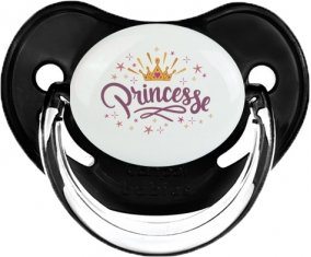 Couronne jaune étoile princesse design-2 : Noir classique Tétine embout physiologique