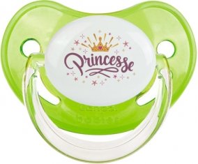 Couronne jaune étoile princesse design-2 : Vert classique Tétine embout physiologique