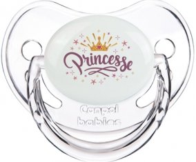 Couronne jaune étoile princesse design-2 : Transparent classique Tétine embout physiologique