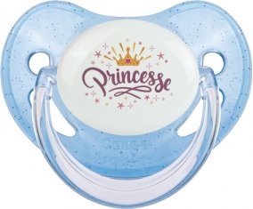 Couronne jaune étoile princesse design-2 : Bleue à paillette Tétine embout physiologique