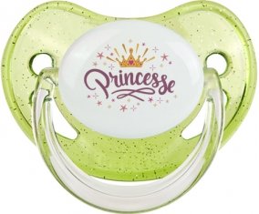 Couronne jaune étoile princesse design-2 : Vert à paillette Tétine embout physiologique