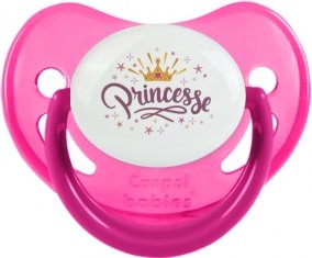 Couronne jaune étoile princesse design-2 : Rose phosphorescente Tétine embout physiologique