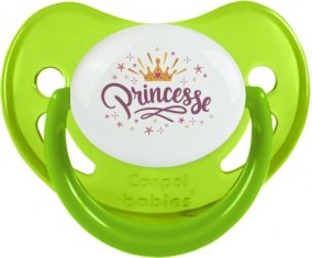 Couronne jaune étoile princesse design-2 : Vert phosphorescente Tétine embout physiologique