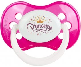 Couronne jaune étoile princesse design-2 : Rose foncé classique Tétine embout anatomique