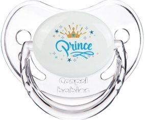 Couronne jaune étoile prince design-2 : Transparent classique Tétine embout physiologique
