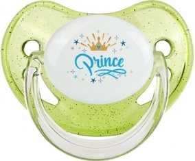 Couronne jaune étoile prince design-2 : Vert à paillette Tétine embout physiologique