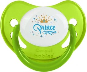Couronne jaune étoile prince design-2 : Vert phosphorescente Tétine embout physiologique