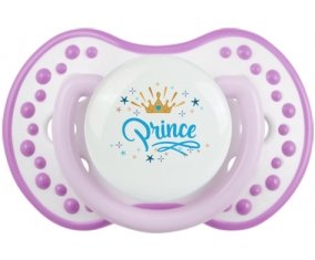 Couronne jaune étoile prince design-2 : Blanc-mauve classique Tétine embout Lovi Dynamic