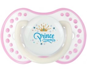 Couronne jaune étoile prince design-2 : Blanc-rose phosphorescente Tétine embout Lovi Dynamic