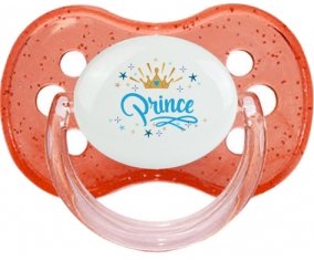 Couronne jaune étoile prince design-2 : Rouge à paillette Tétine embout cerise