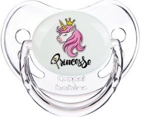 Licorne rose princesse : Transparent classique Tétine embout physiologique