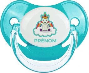Licorne avec ailes sur nuage avec prénom : Sucette Physiologique personnalisée