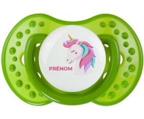 Licorne design-2 avec prénom : Sucette LOVI Dynamic personnalisée