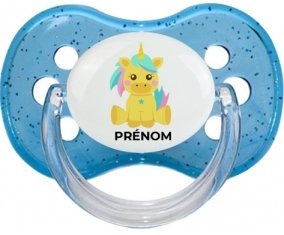 Licorne design-5 avec prénom : Sucette Cerise personnalisée