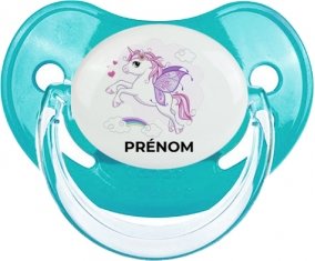Licorne design-7 avec prénom : Sucette Physiologique personnalisée