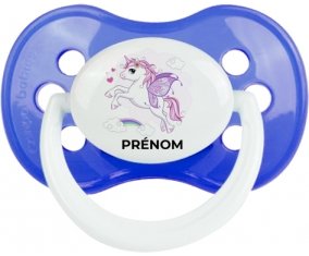 Licorne design-7 avec prénom : Sucette Anatomique personnalisée