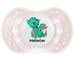 Dragon design-1 avec prénom : Retro-rose-tendre classique Tétine embout Lovi Dynamic