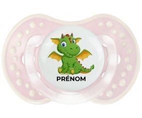 Dragon design-2 avec prénom : Retro-rose-tendre classique Tétine embout Lovi Dynamic