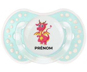 Dragon design-4 avec prénom : Retro-turquoise-lagon classique Tétine embout Lovi Dynamic