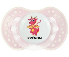 Dragon design-4 avec prénom : Retro-rose-tendre classique Tétine embout Lovi Dynamic