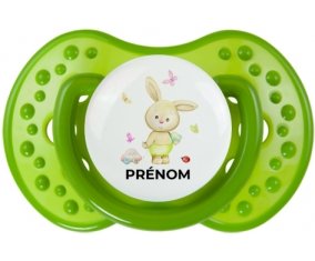 Lapin papillon voiture avec prénom : Sucette LOVI Dynamic personnalisée
