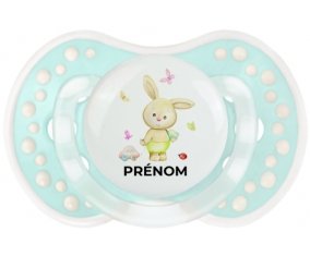 Lapin papillon voiture avec prénom : Retro-turquoise-lagon classique Tétine embout Lovi Dynamic